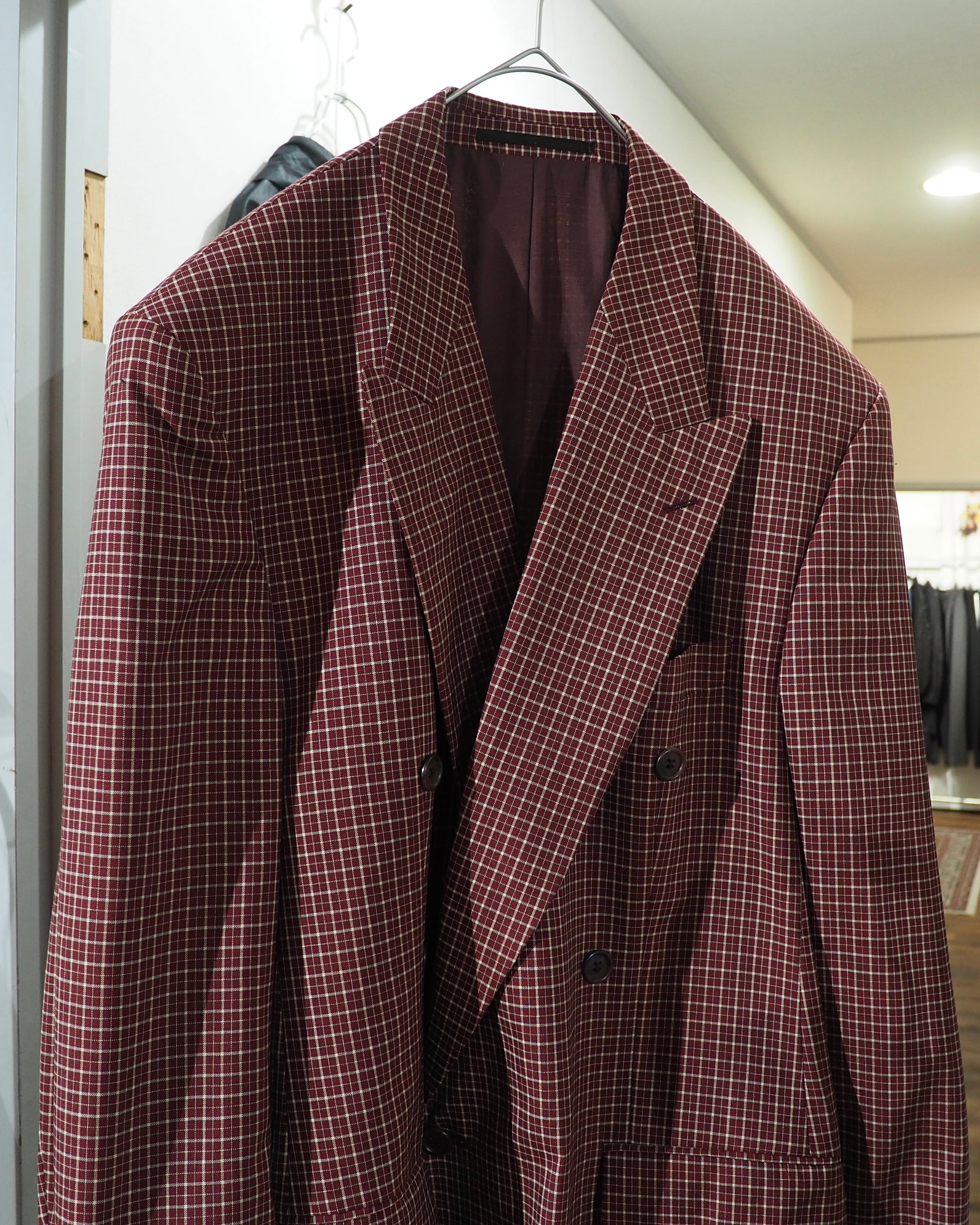 ” BAUMLER ” Plaid Check Pattern Vintage Double Breasted Tailored jacket
