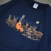 humor deer print sweat