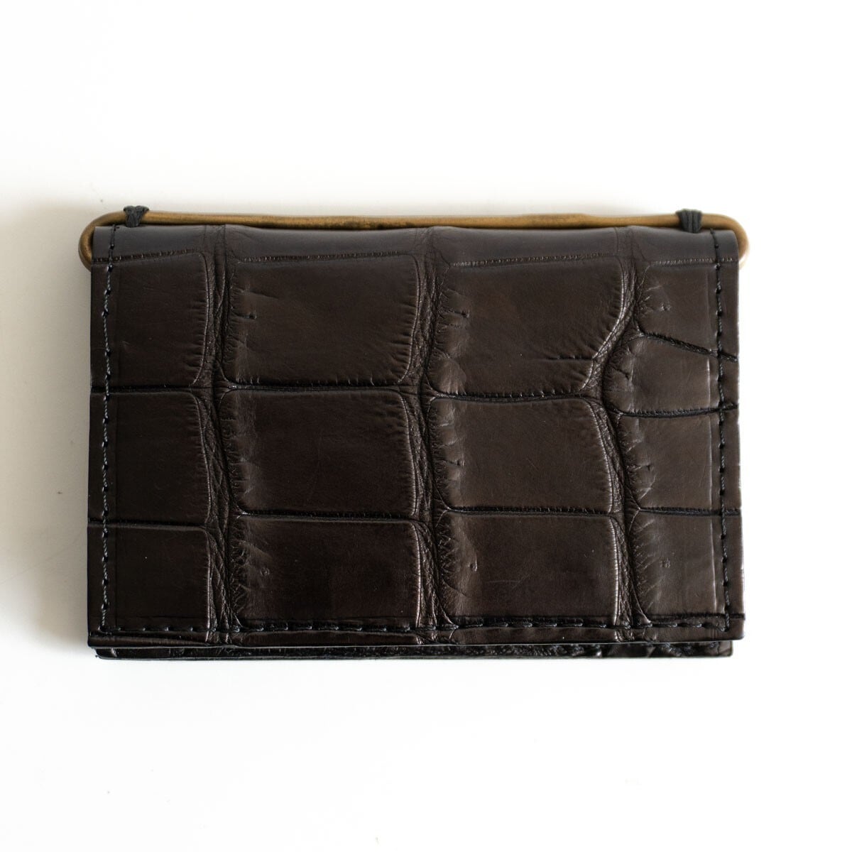 希少】tagliovivo【クロコダイル カードケース】ブラック レザー