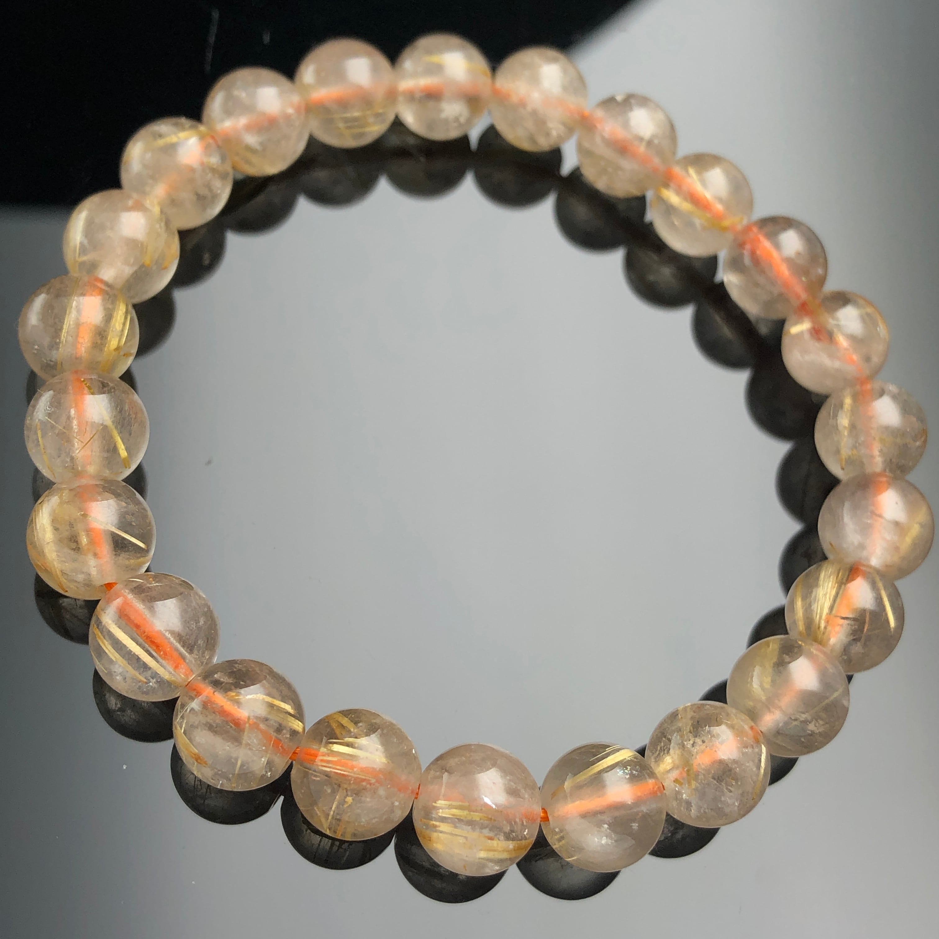 虹入り ブラジル産 シトリンブレスレット約13×10ミリ y1938 | 天然石爆