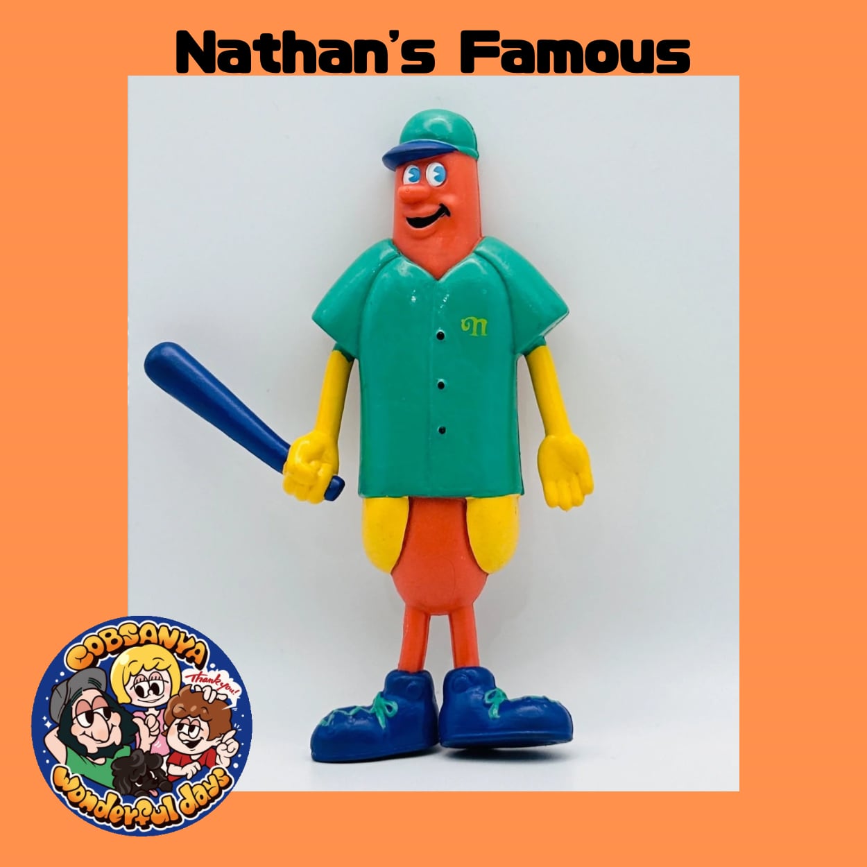Nathan's Famous Hot Dog The Frankster 1996 ベンダブルフィギュア ベースボール ヴィンテージ