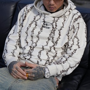 2color TGFCLUB chain print hoodie