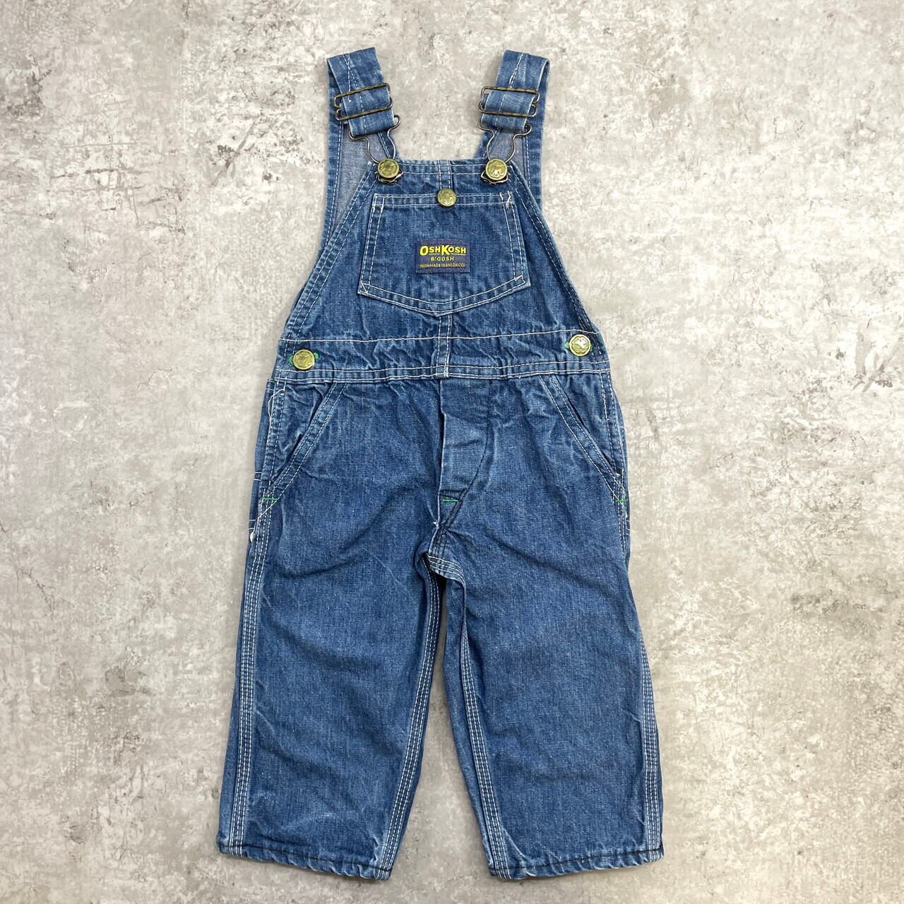 kids】70年代 USA製 OSHKOSH オシュコシュ デニム オーバーオール