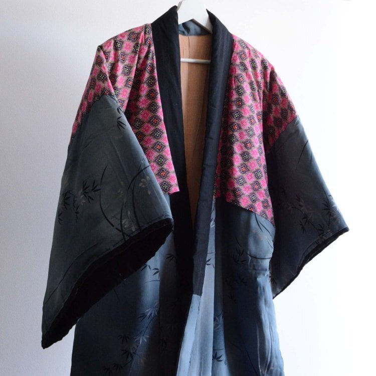 【珍品】着物 半纏 羽織 vintage ゴールド レトロ 古着 希少 モード 【珍品】着物 半纏 羽織 vintage ゴールド レトロ 古着 希少 モード
