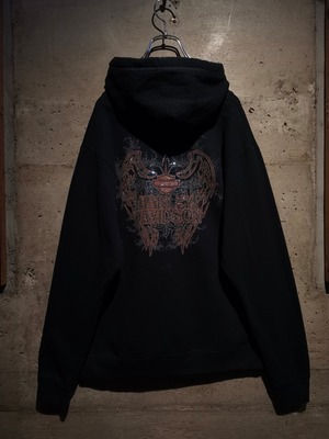 【Caka】"HARLEY DAVIDSON" Bling-Bling Rhinestone Wing Loose Zip Up Hoodie