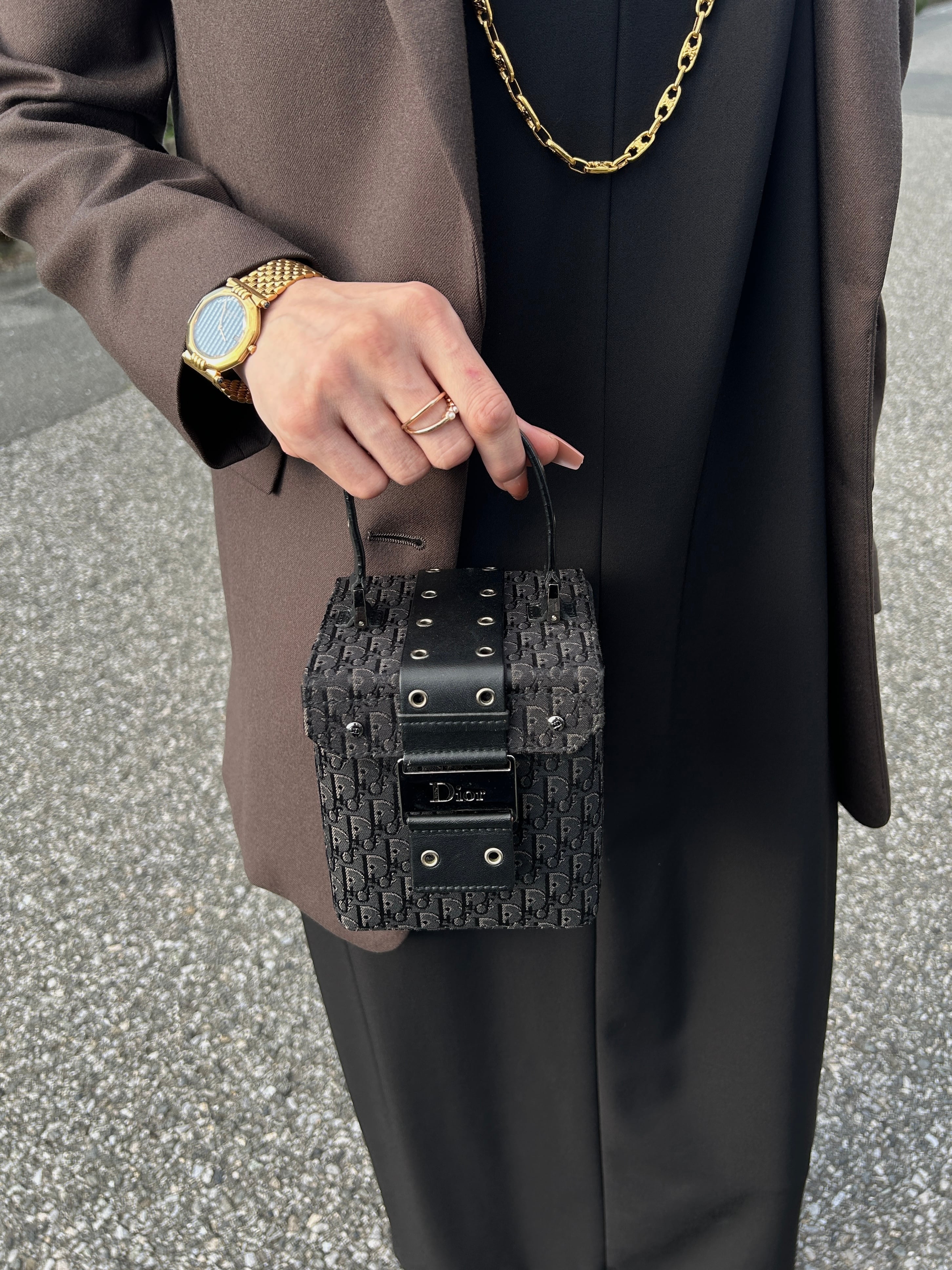 Christian Dior トロッター ハンドバッグ ベルト ブラック Christian Dior クリスチャン ディオール ストリートシック