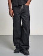 ストレートバギーデニムパンツ