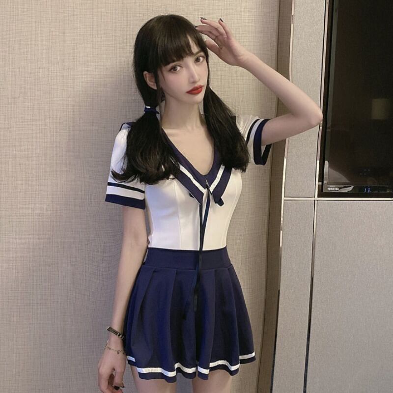 サマースリム薄手ブラウス ハイウェストウェストスカート 夏物 ハンチェンe31519308825