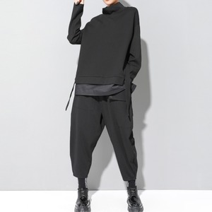 レイヤードデザインプルオーバー＆クロップドパンツセットアップ　D0044