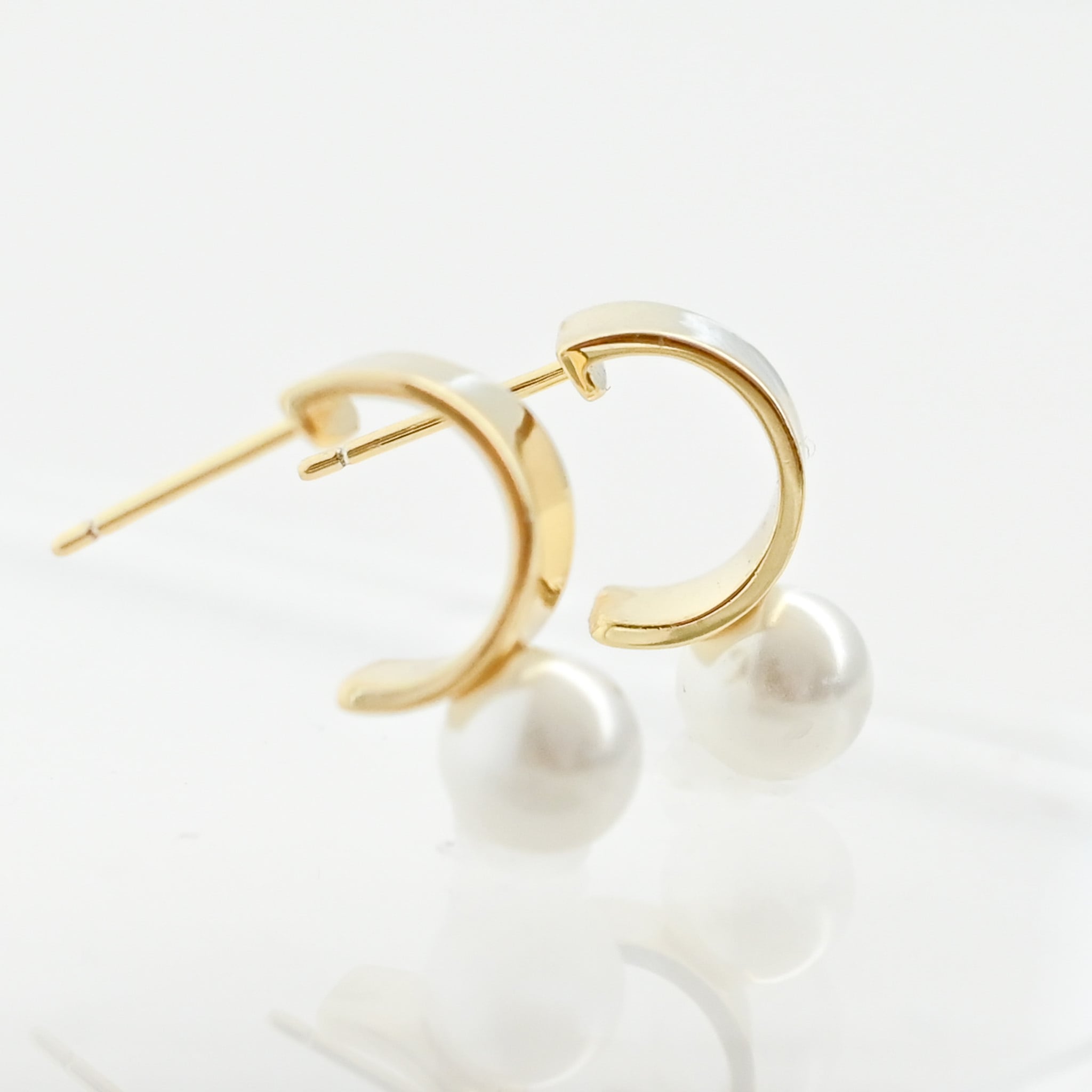 みっちゃんページ＊フープイヤリング みっちゃんページ＊フープイヤリング mimi33】パールのフープ