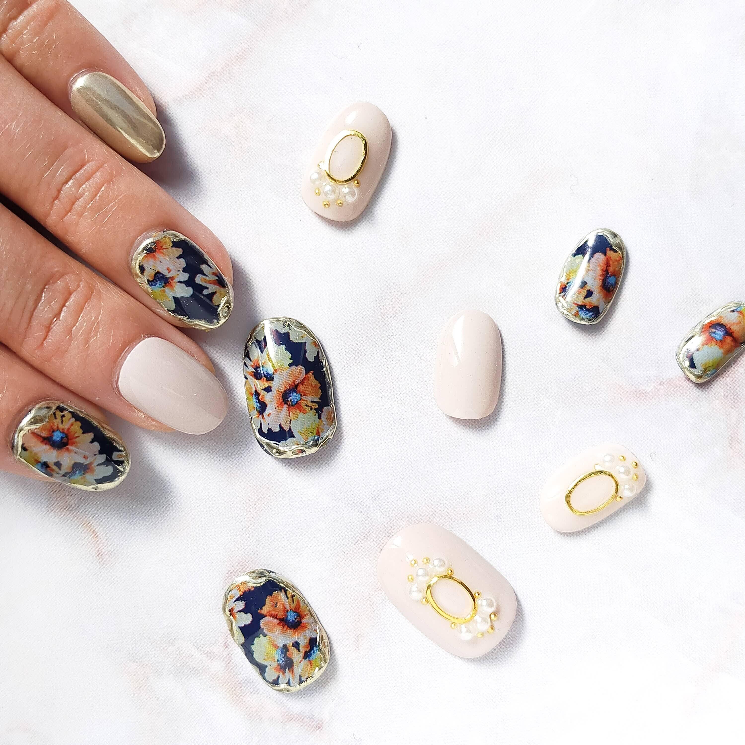 色気のあるエレガンスな指先を ウェディング ブライダル 大人可愛い ドレス ネイルチップ専門店aula Nail ーアウラ ネイルー