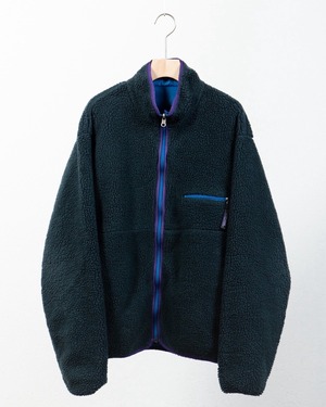 "Patagonia" glissade cardigan / Made In USA / COLOR:GREEN × BLUE