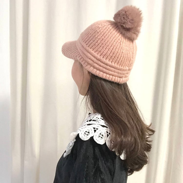 ポンポンニットキャップ(ポンポン取り外し可能) | Festa Golf