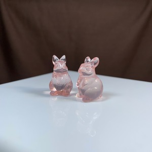 7.超透明☆モザンビーク産ローズクォーツ・うさぎさん