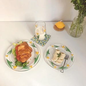 【PLATE/CUP】チューリップロゴファッショングラスプレートORカップ