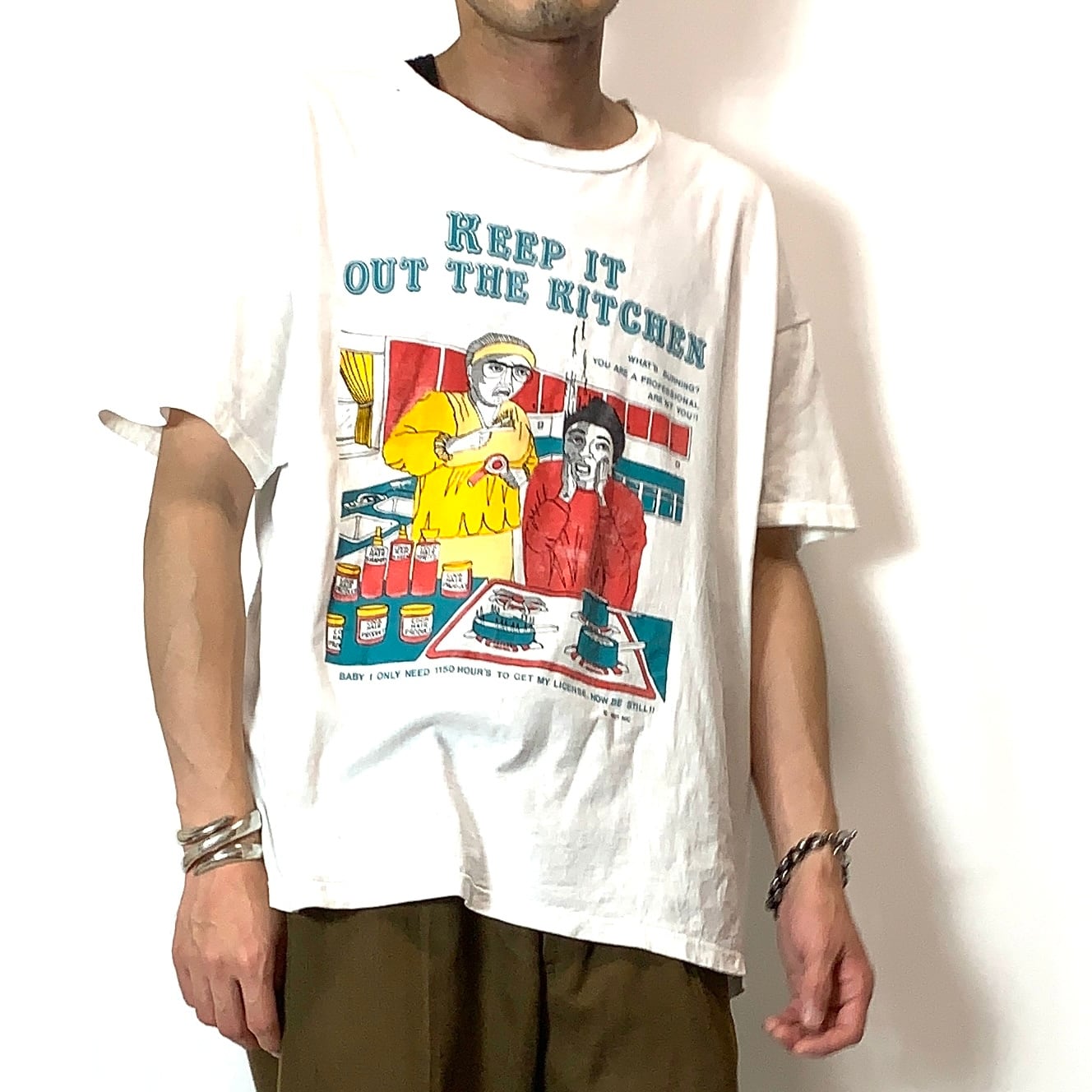 vintage 90s print T-shirt Hanes MADE IN USA プリント Tシャツ ...