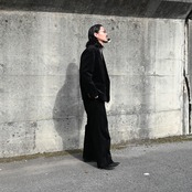 INTERIM / 9W LINEN COTTON CORDUROY BELTED MIL BAGGY TROUSER