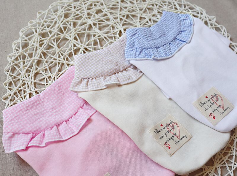 【SALE】ギンガムラウンド襟トップス S ~ XL 3color  /  犬服 シャツ ドッグウェア 犬の服 ペット洋服 小型犬 中型犬 top34