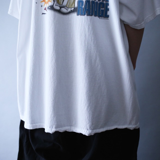 "BIG DOGS" back printed XXL super over silhouette h/s tee