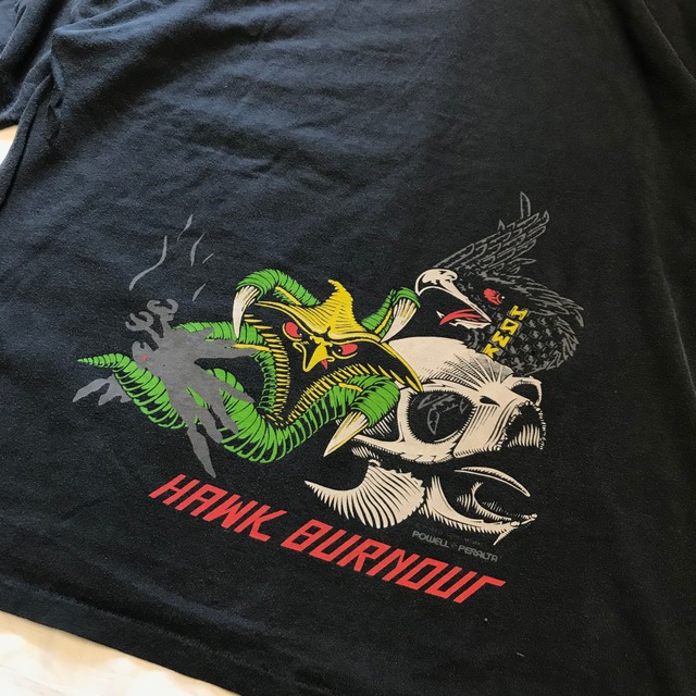 90's POWELL PERALTA TONY HAWK HAWK BURNOUT T-shirt | SKIPSKIP