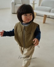 韓国子供服 / 26Autumn / normalplay / フライスコンビTシャツ / キッズ / 秋服 *12M~L*