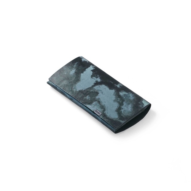 モアレ　ロングウォレット　グリーン