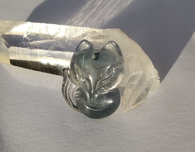 ∞ブルーパープルフローライト・きつねさん