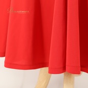 社交ダンス 衣装 prima boutique プリマブティック スカート レッスンウェア レッド系 赤 ラインストーン キラキラ 花柄 フレア 真っ赤 軽やか 華やか 鮮やか かわいい おしゃれ 上品 大人っぽい ダンス 練習 レッスン ダンス衣装 練習着 社交ダンス衣装