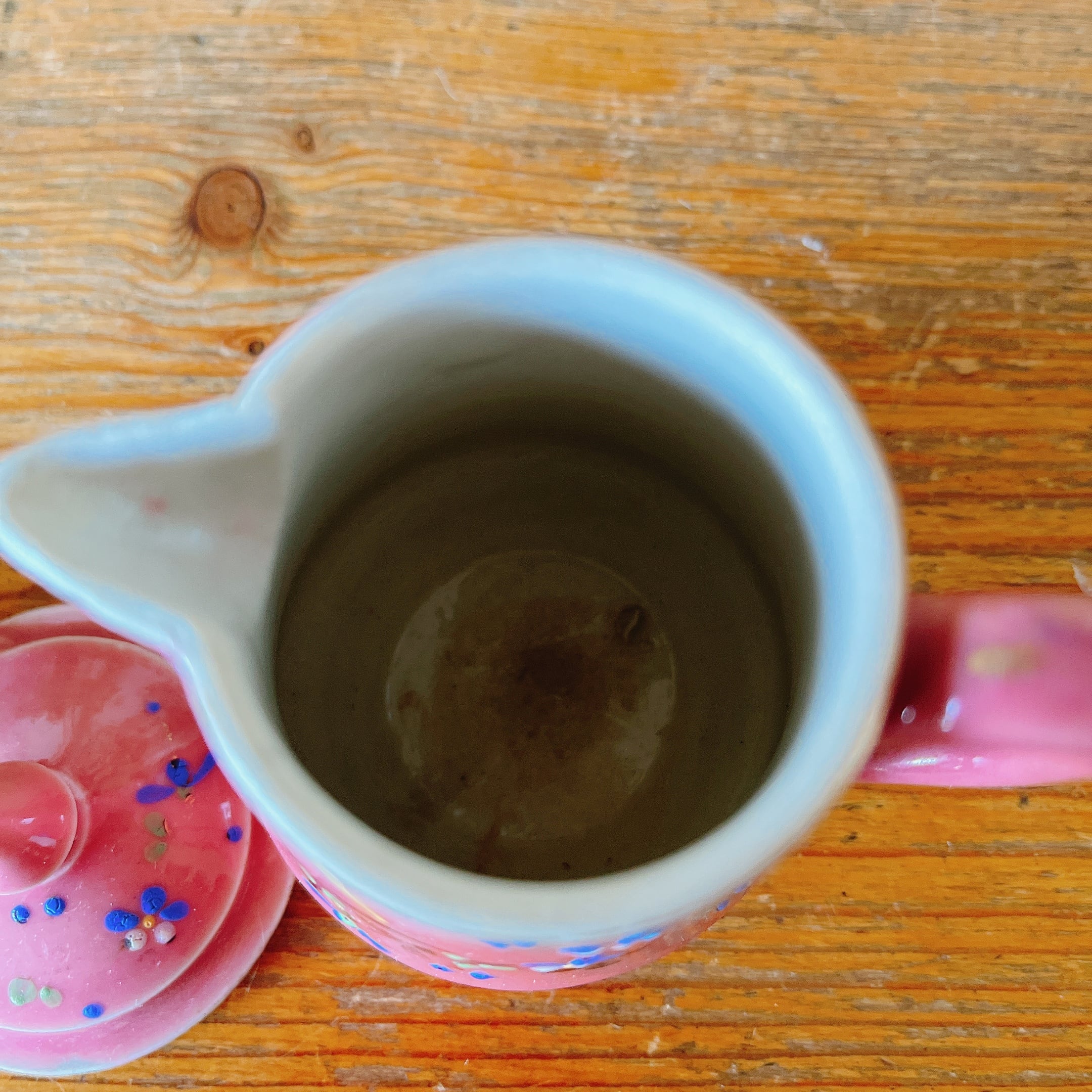 フランスアンティーク サン チューズ ポット 蓋つき カマユー ブルー フランスアンティーク サン チューズ ポット 蓋つき カマユー ブルー