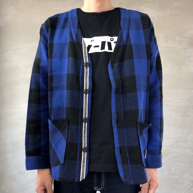 CLASSIC VINTAGE CHECK CARDIGAN / BLUE