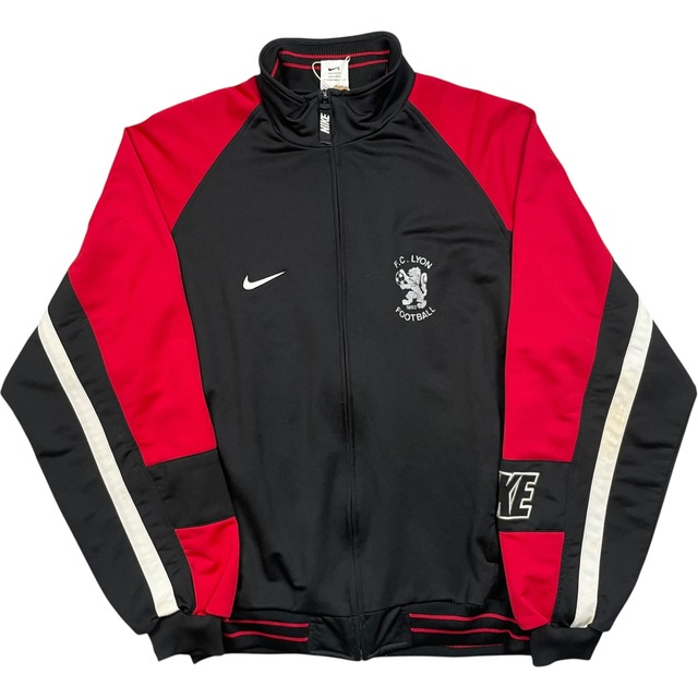 《L》 NIKE ナイキ トラックジャケット  刺繍ロゴ サッカーチーム  ラグラン マルチカラー 90年代 vintage no.9811