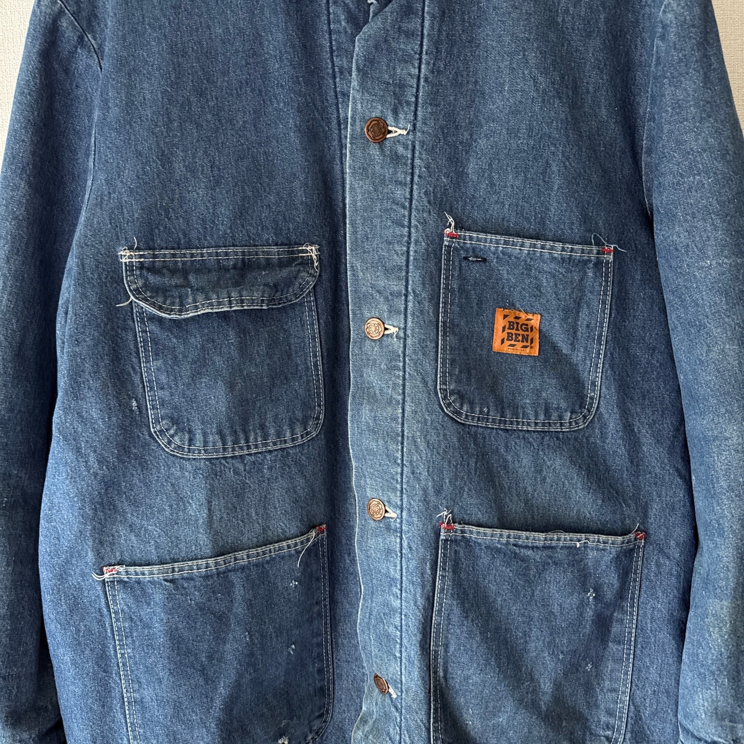70's~80's BIG BEN Coverall Denim Chore Jacket Made in USA アメリカ