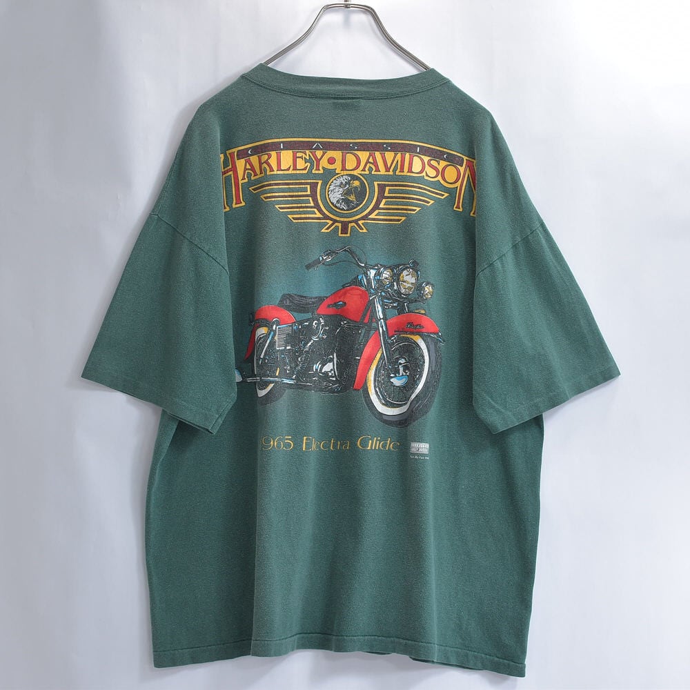 90s アメリカ製 HARLEY DAVIDSON 1965 Electra Glide バックプリント