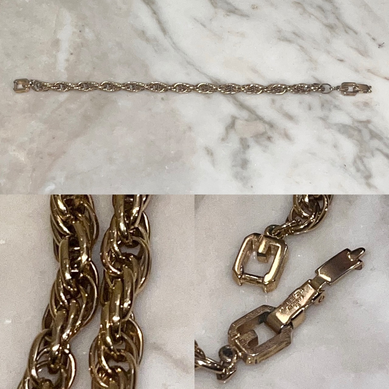 vintage GIVENCHY silver screw chain bracelet