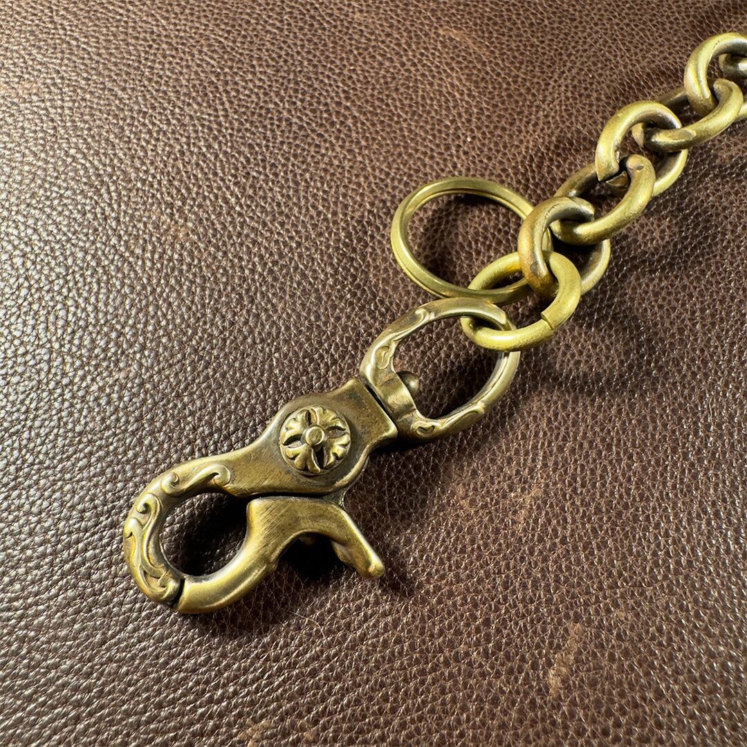 真鍮小判カンウォレットチェーン – WC-KBE-55 | 三春レザー