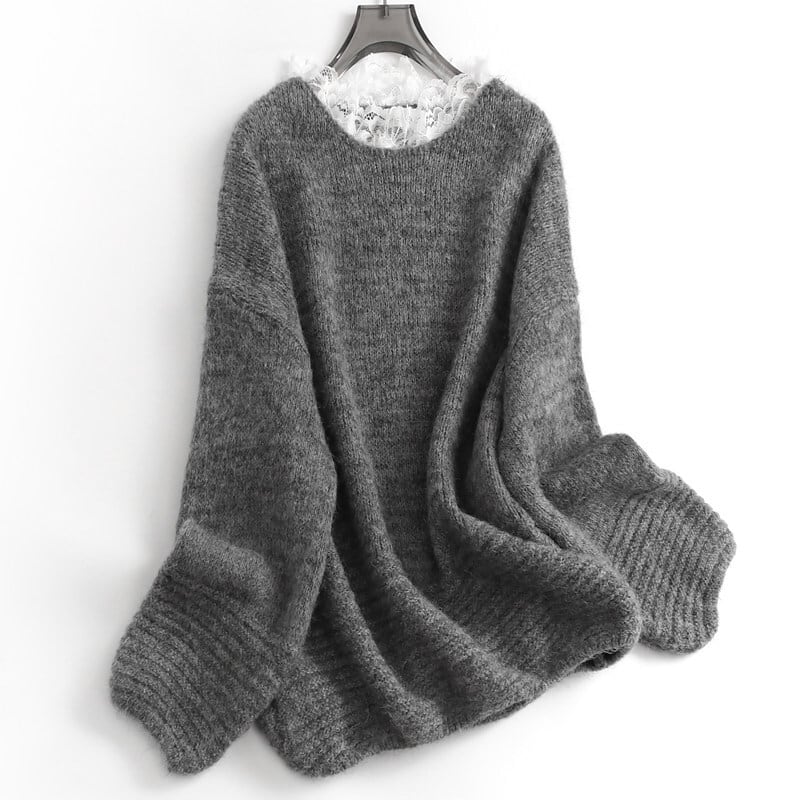 Frilled collar balloon sleeve knit TO0936