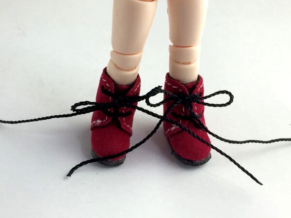 ドール靴 1/6 オビツ11 フロックブーツ SBB008RED MW - 画像4