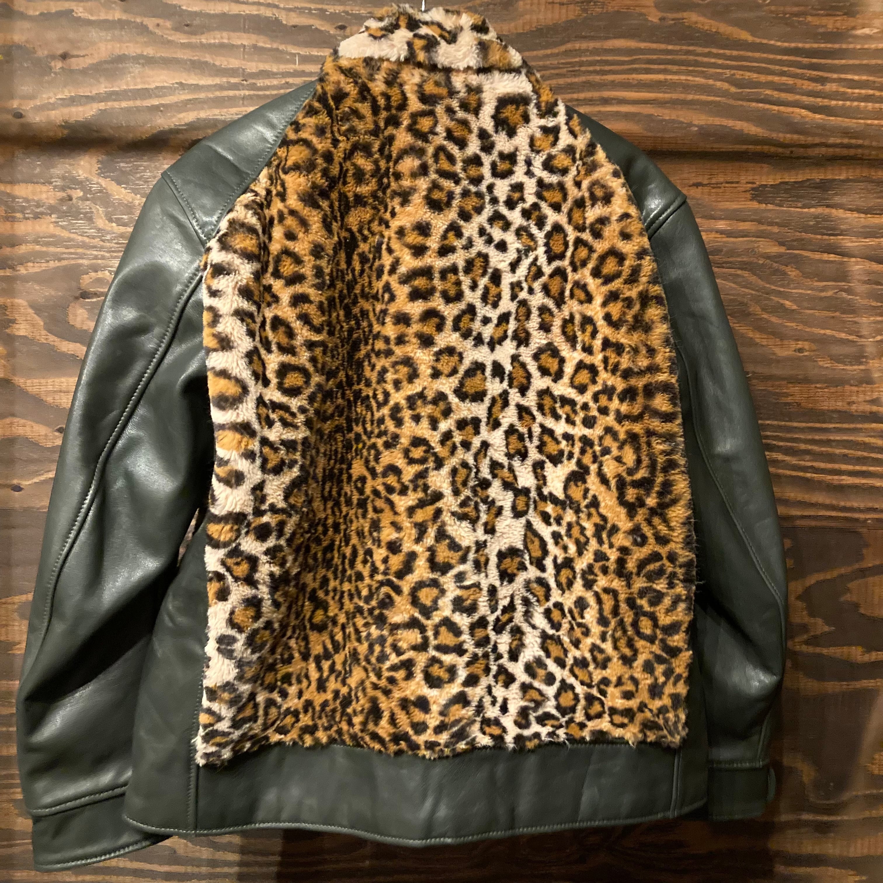 Vintage Leather Grizzly Jacket 再構築 熊ジャン オワジャン