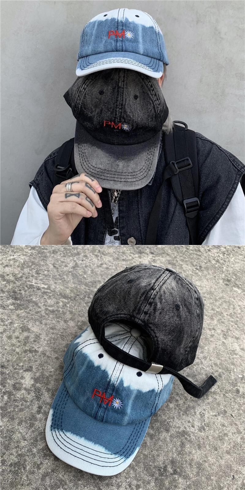 G-Dragonと同型ストーンウォッシュキャップ ベースボール メンズ