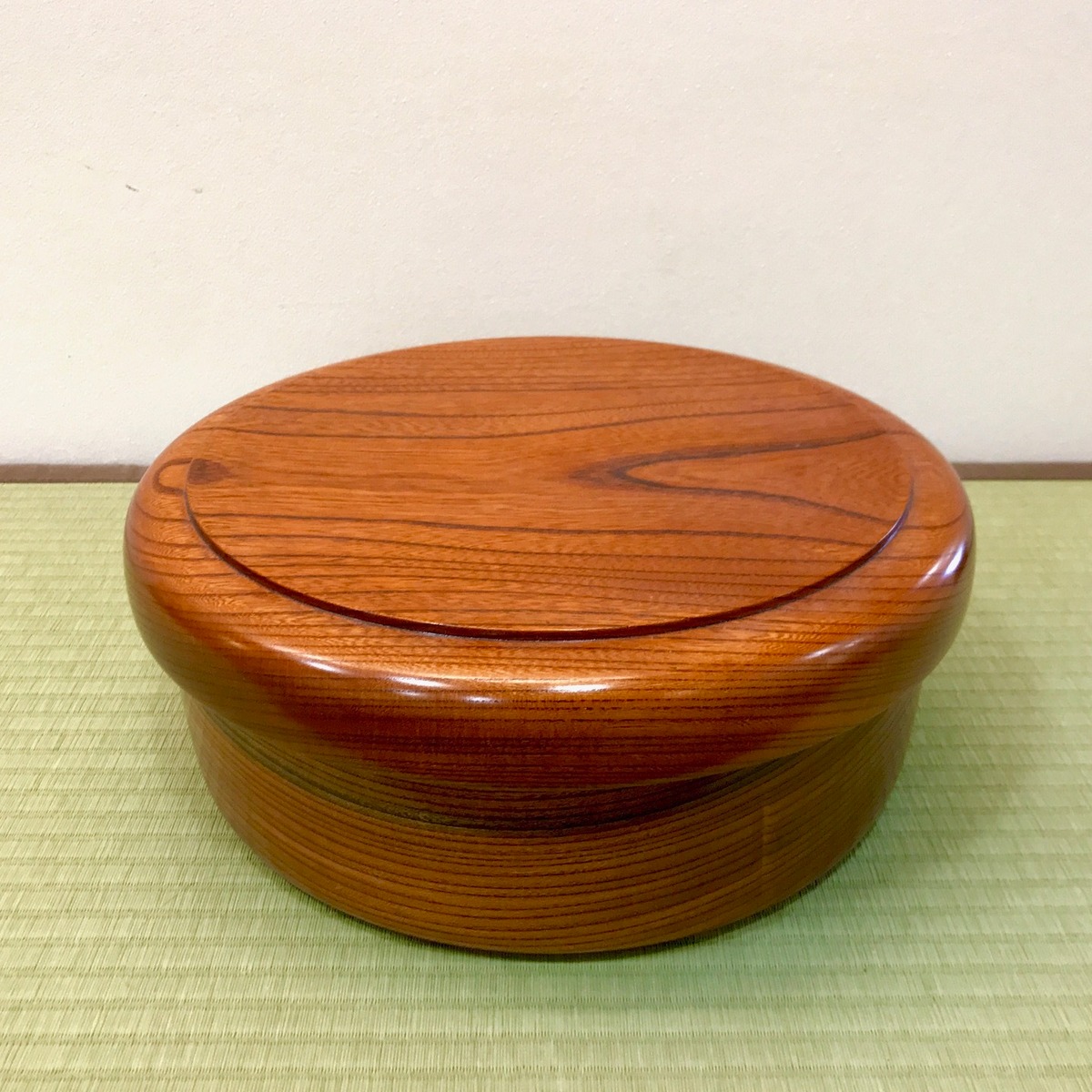 茶道具 天然けやきくり抜き 茶櫃 無茶 