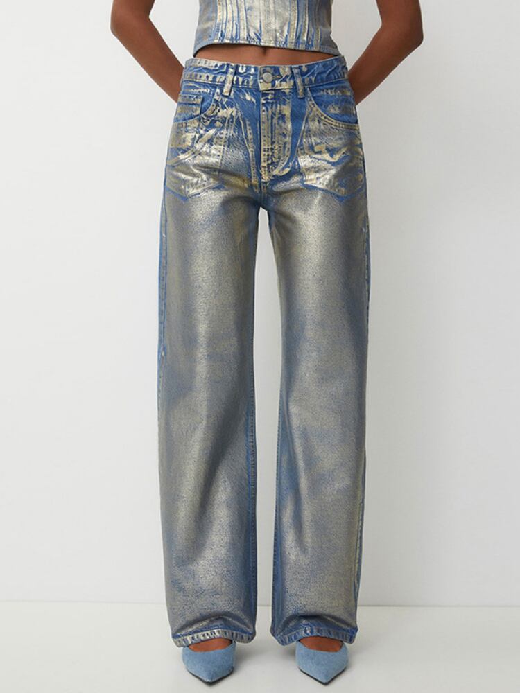 【新作】【送料無料】 TARUXY PU ジーンズ女性 2024 新しい冬のファッションハイウエストジーンズレディースストリートカジュアルルーズだぶだぶのデニムパンツ女性ボトムス 0130603649281