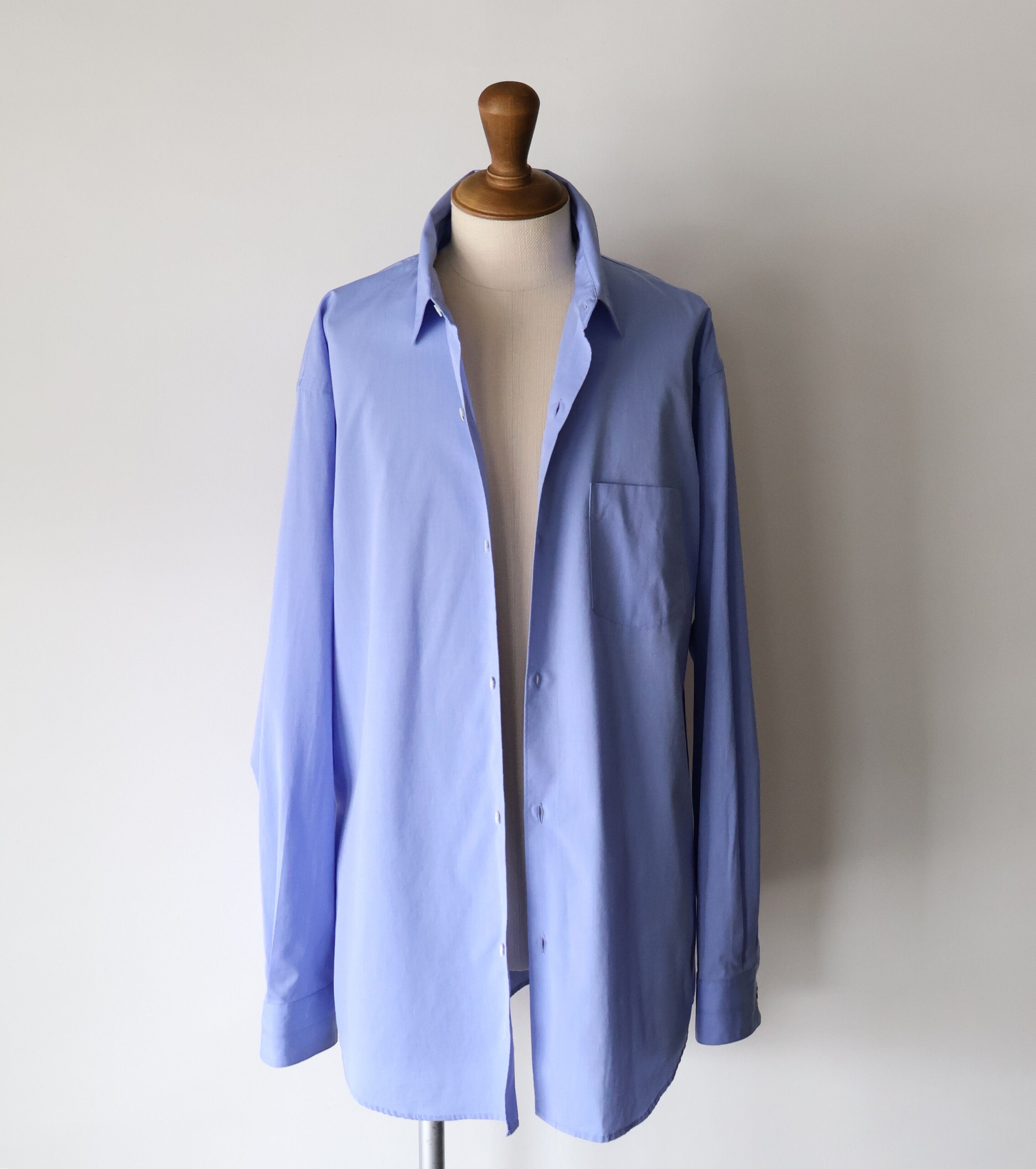 awasa “ regular collar shirt ( Blue )” | H.inch/アッシュインチ