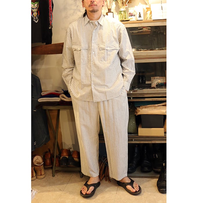 パンツ Porter Classic GINGHAM CHECK PEACE PANTS Porter Classic HEATHER GINGHAM CHECK PEACE PANTS ポーター
