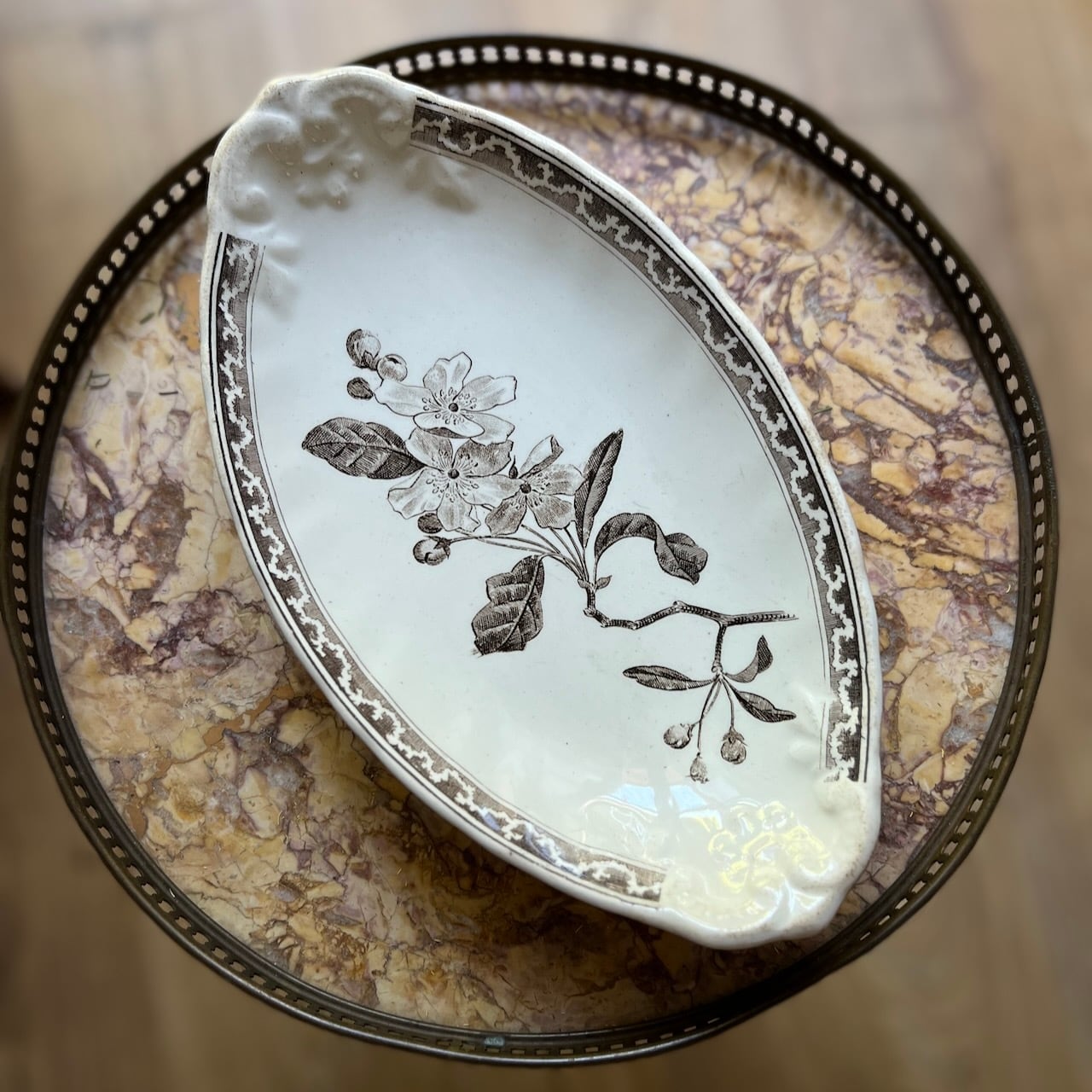 セピア色ラヴィエ 「りんごの花」1900年前後 クレイユ・エ・モントロー