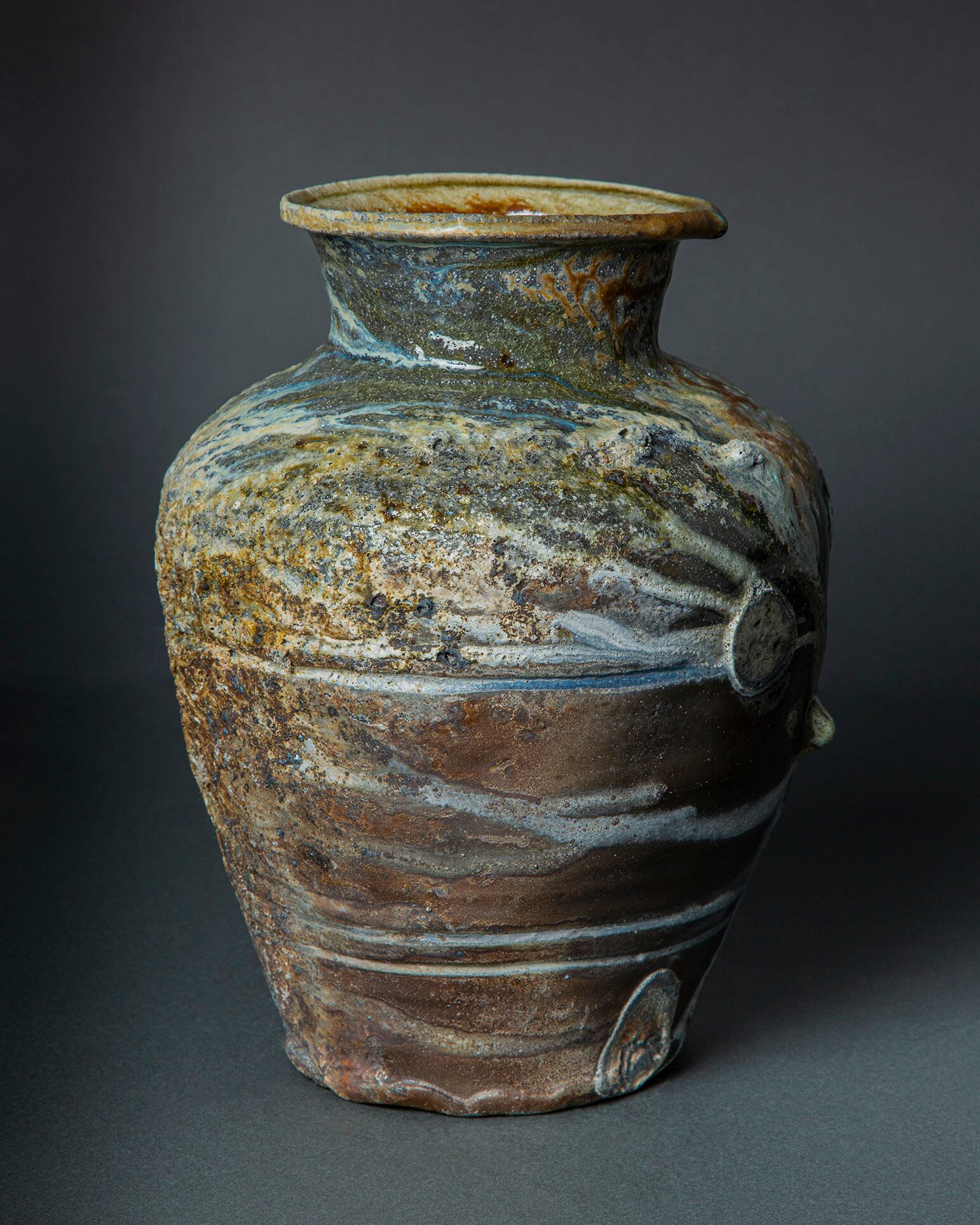 今井理桂 理桂 花生 足利焼 花瓶 津軽烏城焼 今井理桂 花器 津軽烏城焼