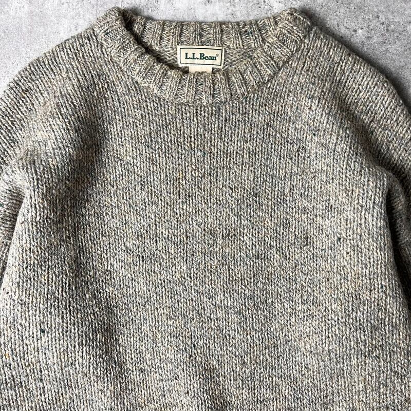 美品 80s ノルウェー製 L.L.Bean エルエルビーン バーズアイニット 