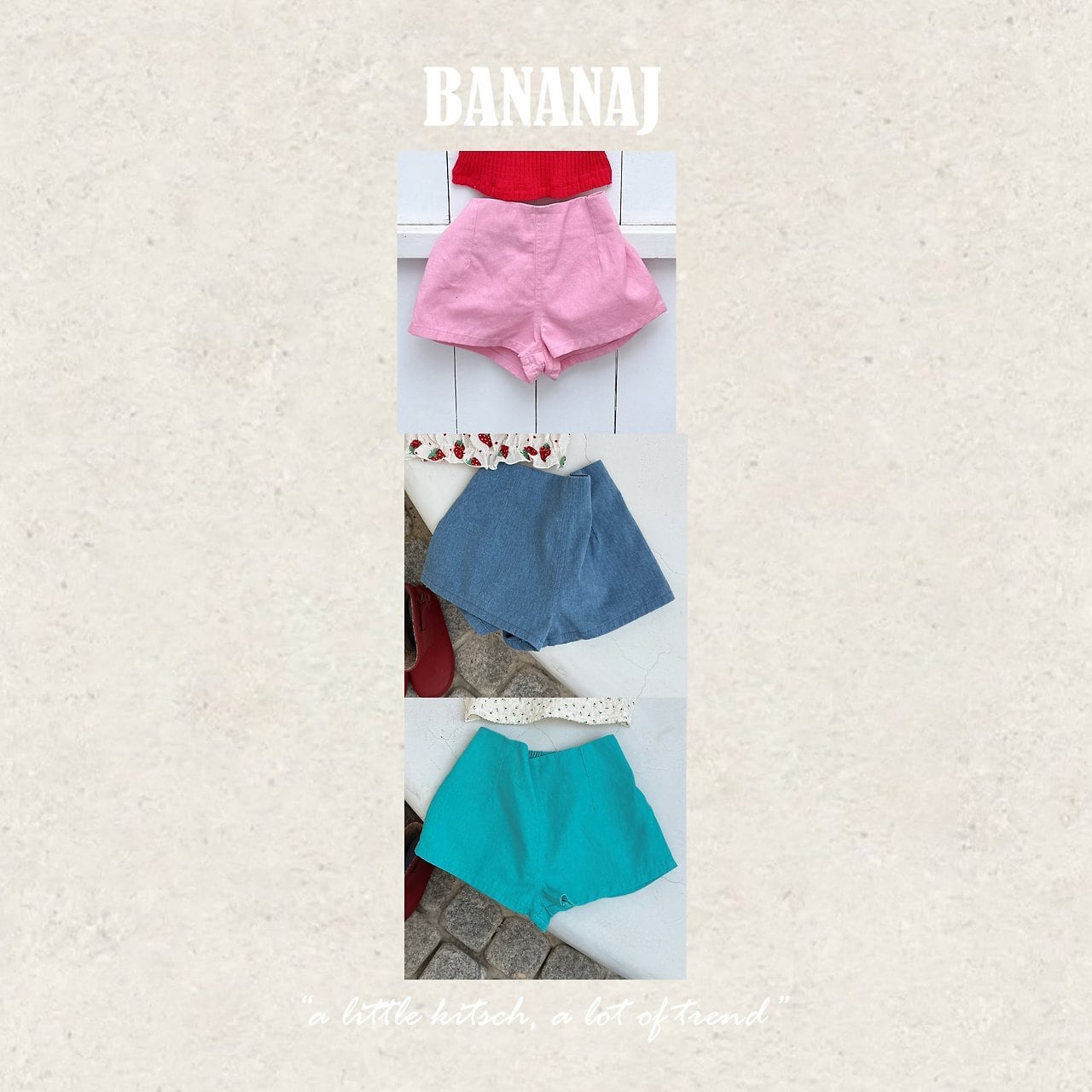 «予約»«ジュニアサイズあり»«Banana J» エイミーパンツ 3colors