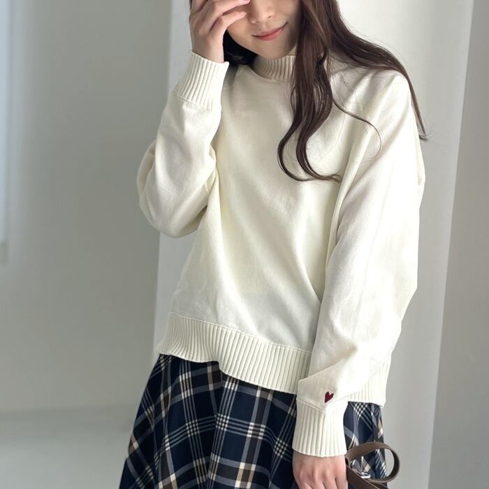 新色追加】ニット レディース トップス トレーナー ハート柄 刺繍 長袖