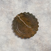 MARBLE CIRCLE DECO TRAY - Green marble
