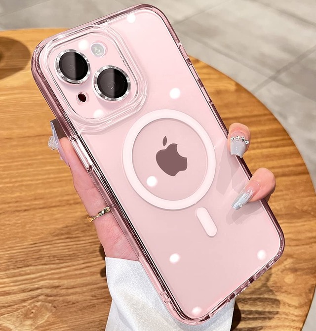 JUESHITUO iPhone 15 用 ケース MagSafe充電対応 ガラスフイルム一枚入り クリア 耐衝撃 米軍MIL規格 耐久性 SGS認証 カバー アイフォン15用 カバー 6.1 インチ ケース(クリア)